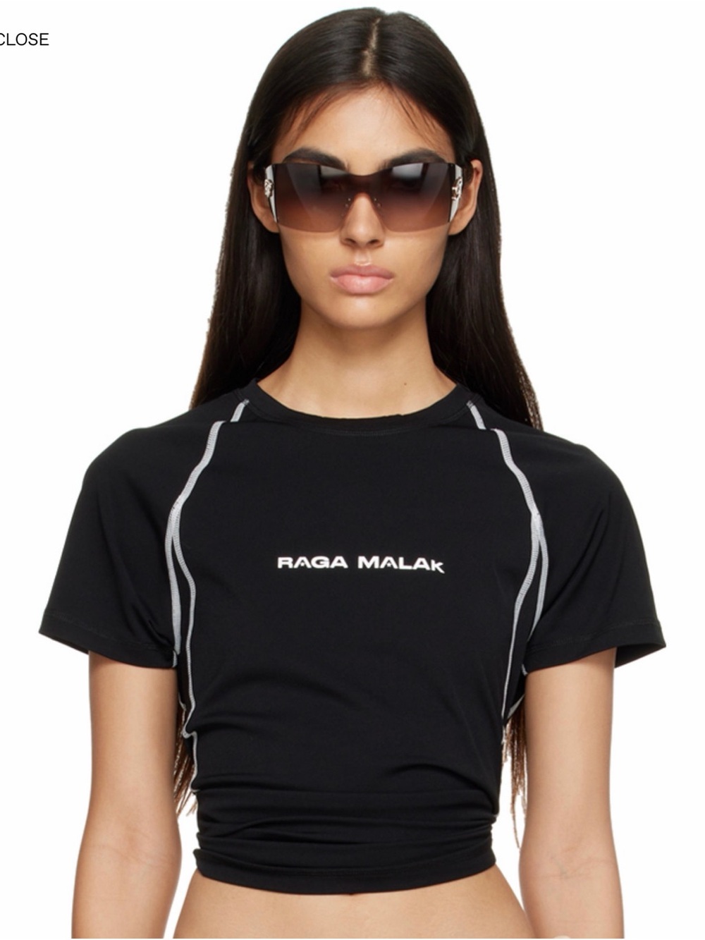 RAGA MALAK Black Raglan T-Shirt Size S